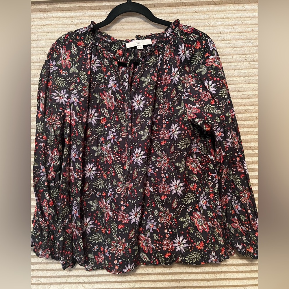 Ann Taylor Loft top, beautiful colors, long sleeves.